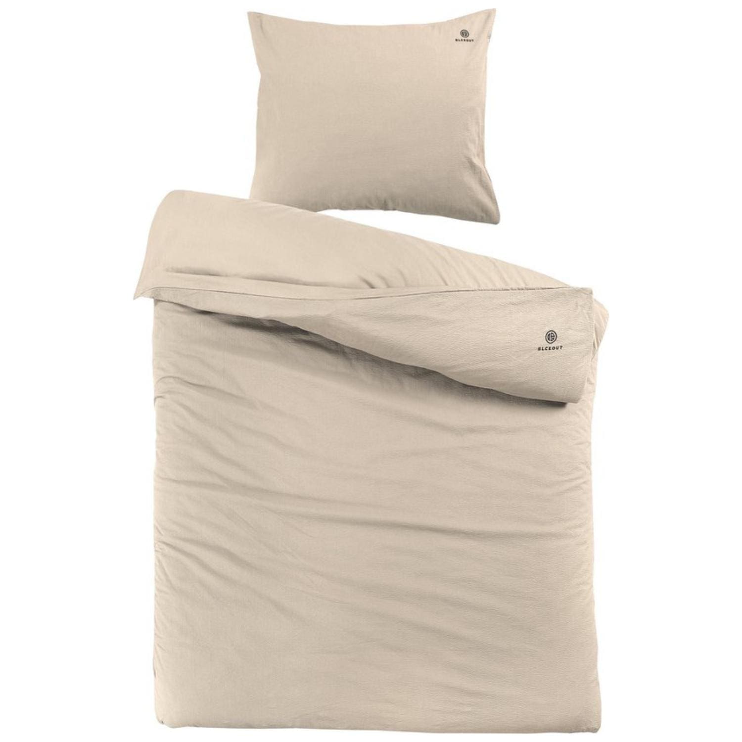 Beige dekbedovertrek en kussensloop set
