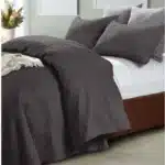 Doomtextiel Clara Bedsprei - Sprei 260 X 250 cm + 2 Kussenslopen 60x70 cm - Antraciet - Luxe Kwaliteit