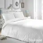 Papillon Dekbedovertrek Toulouse Wit Lits-Jumeaux 240-200/220 cm - Zeer Hoogwaardige Percale Katoen Super Zacht