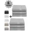 Droomtextiel Handdoeken 70x140 cm - Set van 6 - Hotelkwaliteit - Grijs