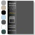 Sleeps Luxe Dubbel Jersey Hoeslaken Antraciet - 180 x 200/220 cm - 100% Hoogwaardige Katoen - Hoge Hoek - Perfecte Pasvorm