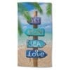 Droomtextiel Sun Love  strandlaken - Handdoek 100x180 cm - Heerlijk Zacht - Poly Velours