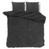 Droomtextiel Zachte Teddy Rib Fleece Dekbedovertrek Antraciet Tweepersoons - 200x200/220 cm - Heerlijk Zachte Teddy Rib
