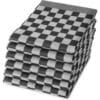 Droomtextiel Horeca Theedoeken Set Zwart Wit - 6x Stuks 65x65cm  - Sneldrogend  Horecakwaliteit Geblokt  hoogwaardige kwaliteit