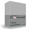 Droomtextiel Hoeslaken Flanel Grijs - 180x200 cm