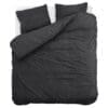 Droomtextiel Teddy Dekbedovertrek Antraciet - 240x200/220 cm - Katoen